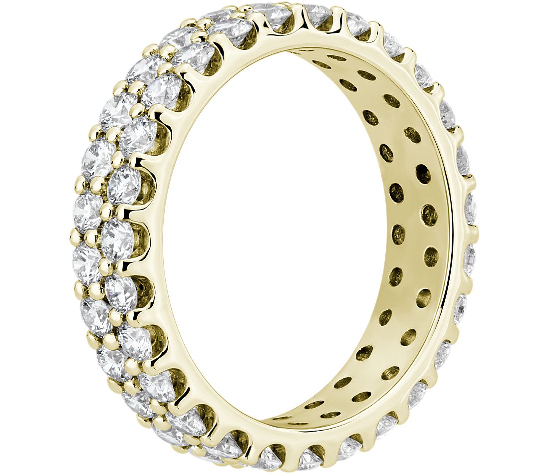 2 Row Band Ring 14K Yellow