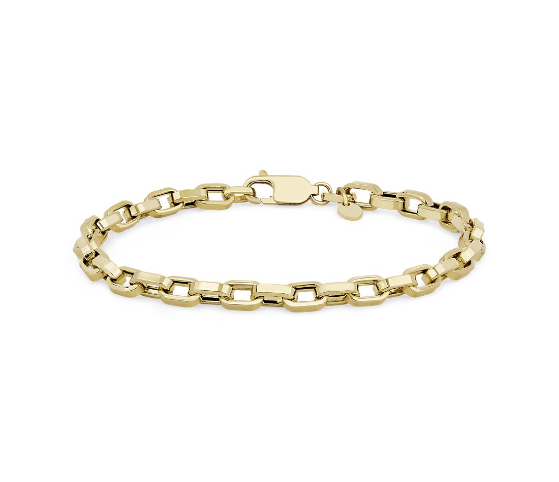 Squared Open Link Bracelet Yellow